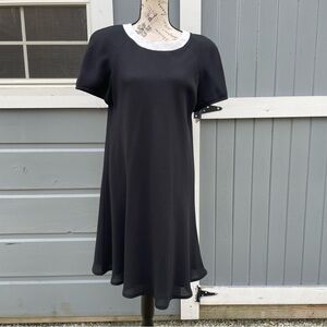 Vintage‎ Liz Claiborne Elegant Black and White Knee Length Dress